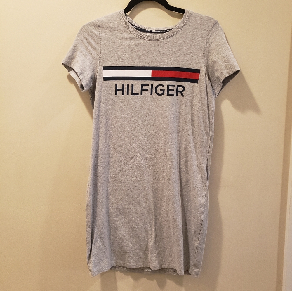 Tommy Hilfiger Grey T-shirt Dress XS